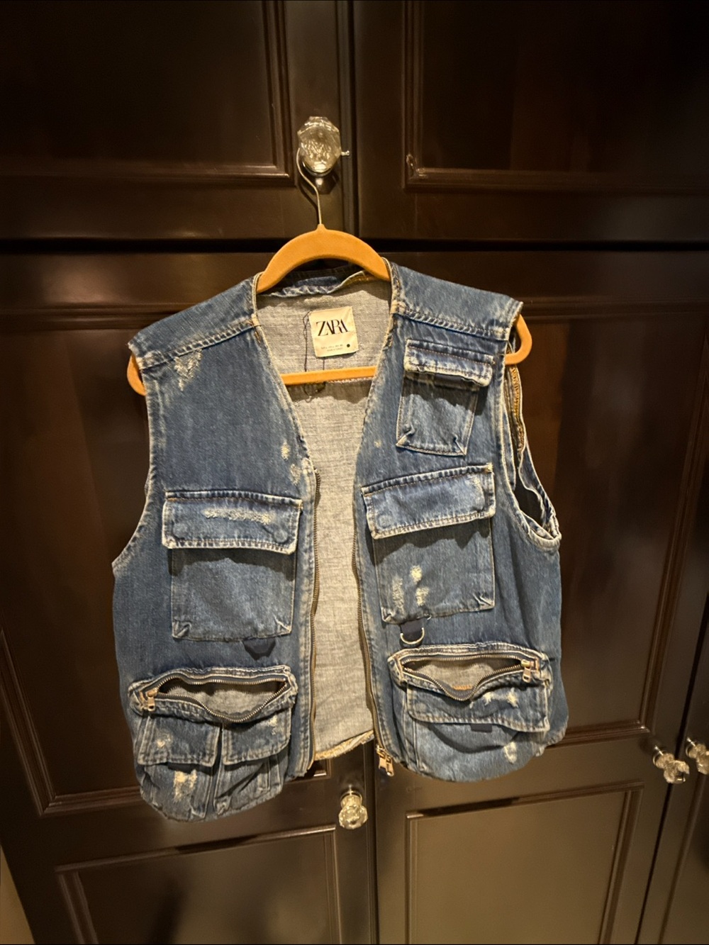 ZARA Light Blue Denim Vest